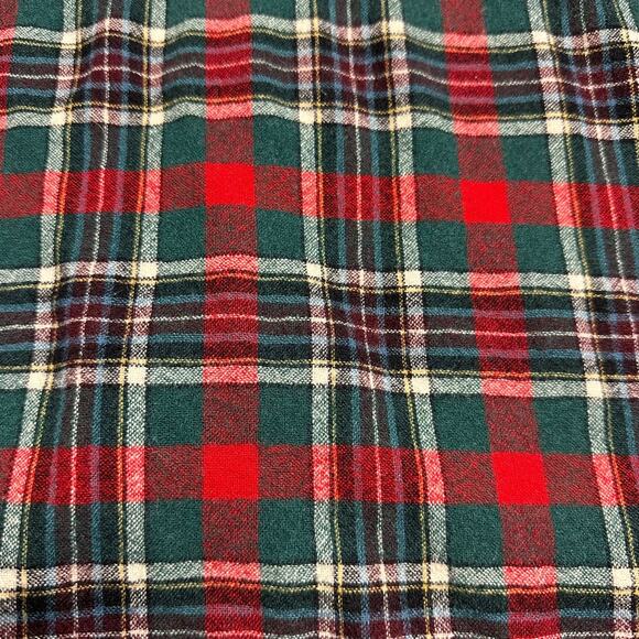 Vintage 60s Pendleton Red Green Plaid Wool Flannel Button Down Shirt Tartan Sz M - Picture 7 of 7